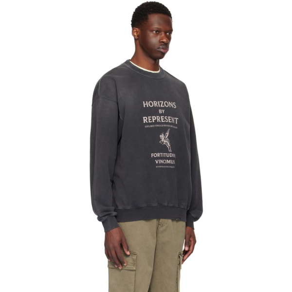  Represent Black Horizons Sweatshirt 241655M204001