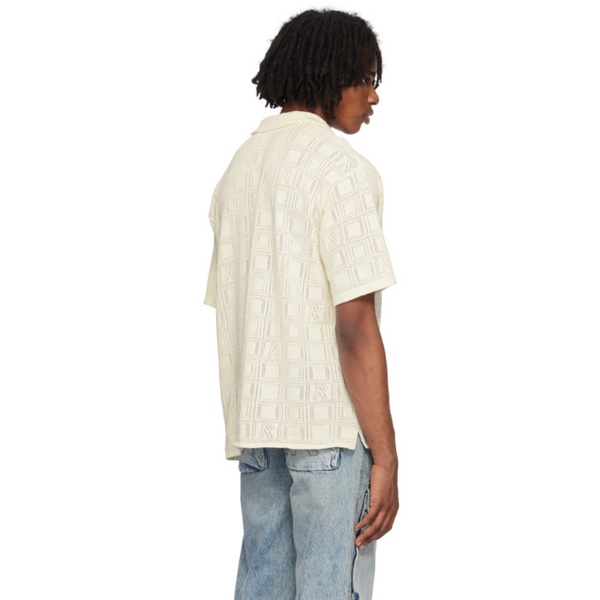  Represent 오프화이트 Off-White Open Spread Collar Shirt 241655M192000