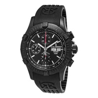 Revue Thommen MEN'S Air Speed XL Chronograph Rubber Black Dial Watch 16071.6877