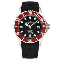Revue Thommen MEN'S Diver Rubber Black Dial Watch 17571.2836