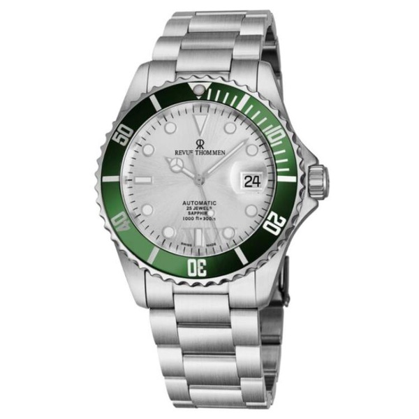  Revue Thommen MEN'S Diver XL Stainless Steel Silver Dial Watch 17571.2124