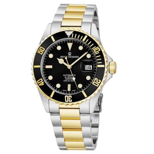  Revue Thommen MEN'S Diver XL Stainless Steel Black Dial Watch 17571.2147