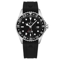 Revue Thommen MEN'S Diver Rubber Black Dial Watch 17572.2837