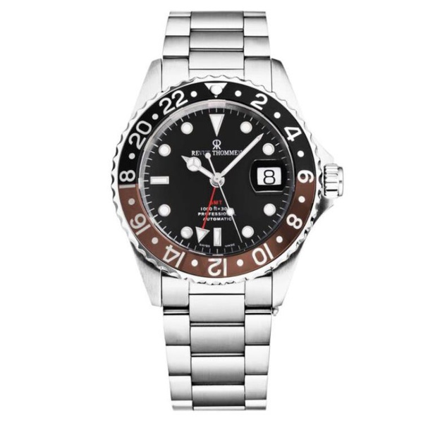  Revue Thommen MEN'S Diver Stainless Steel Black Dial Watch 17572.2139