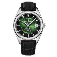Revue Thommen MEN'S Heritage Leather Green Dial Watch 21010.2434
