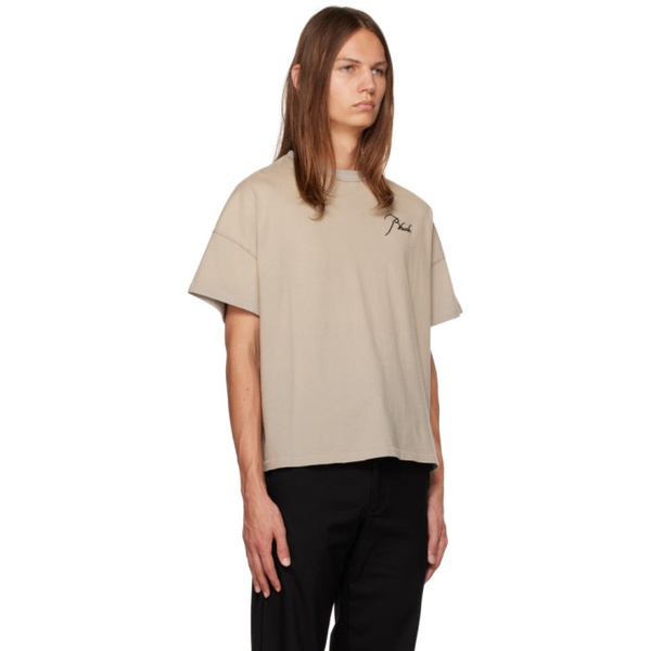  루드 Rhude Gray Reverse T-Shirt 232923M213019