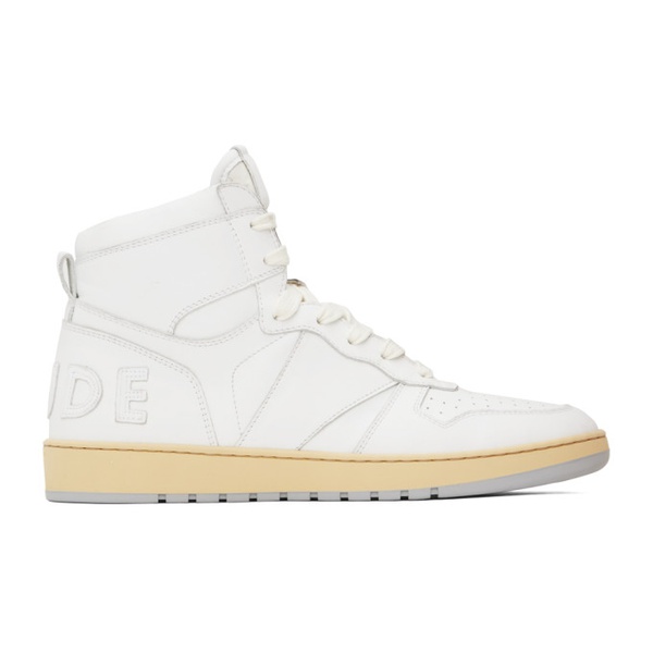  루드 Rhude White Rhecess Hi Sneakers 232923M236003