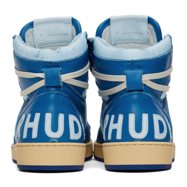  루드 Rhude Blue Rhecess Hi Sneakers 231923M236001