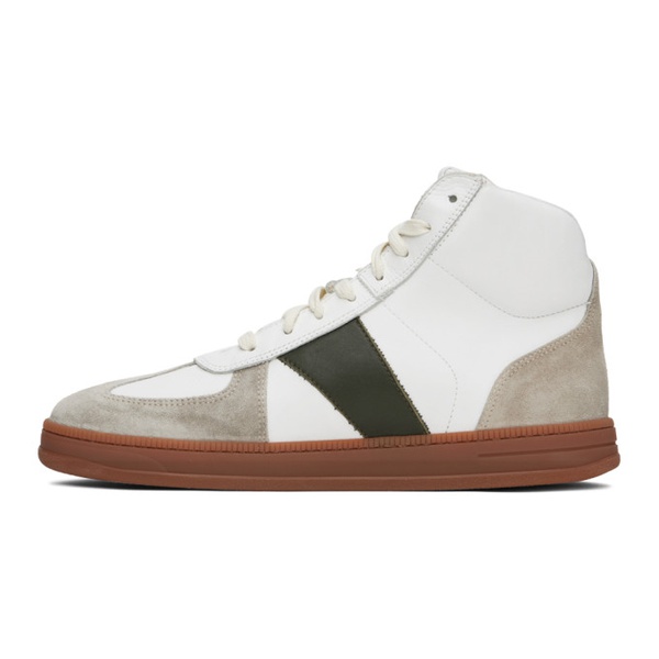  루드 Rhude White & Gray Paneled Sneakers 231923M236014