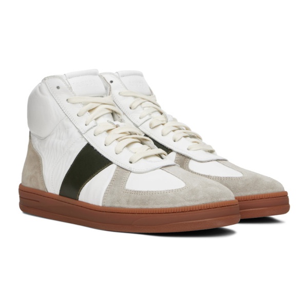  루드 Rhude White & Gray Paneled Sneakers 231923M236014