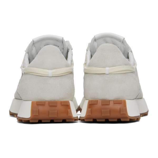  루드 Rhude White & Gray Runner Sneakers 231923M237006