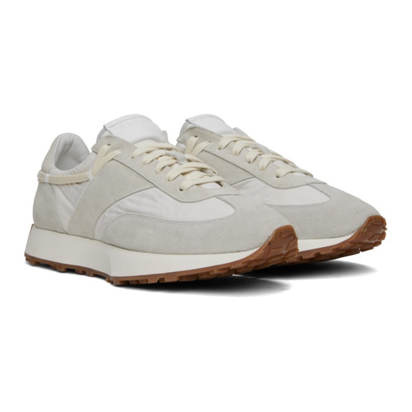  루드 Rhude White & Gray Runner Sneakers 231923M237006