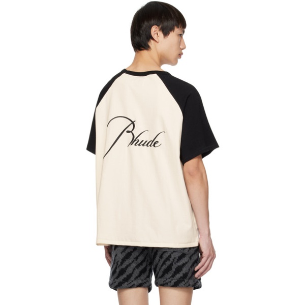  루드 Rhude 오프화이트 Off-White & Gray Raglan T-Shirt 232923M213023