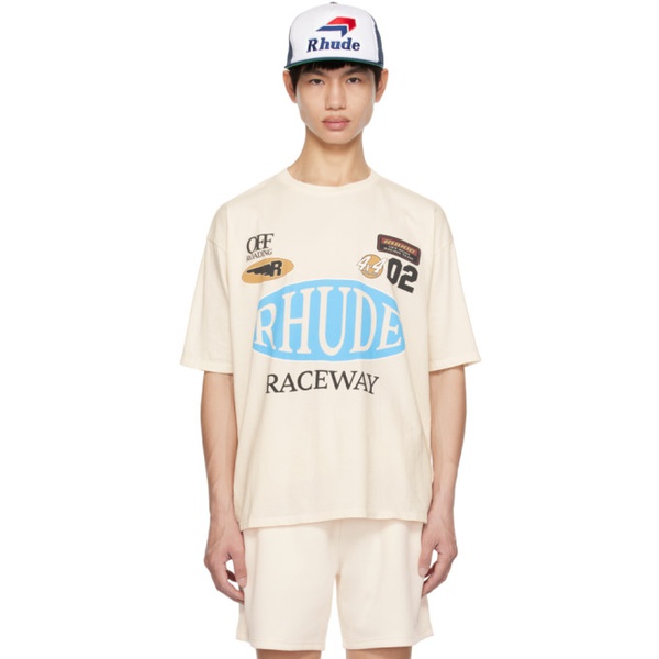  루드 Rhude SSENSE Exclusive 오프화이트 Off-White Raceway Tee T-Shirt 232923M213044