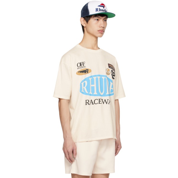  루드 Rhude SSENSE Exclusive 오프화이트 Off-White Raceway Tee T-Shirt 232923M213044