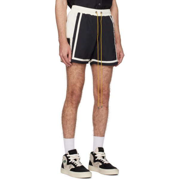  루드 Rhude Black & 오프화이트 Off-White Moonlight Shorts 241923M193001