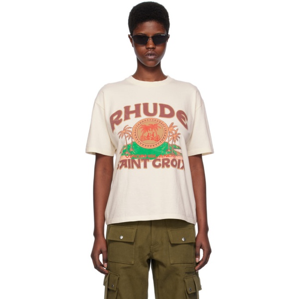  루드 Rhude 오프화이트 Off-White Saint Croix T-Shirt 241923F110001