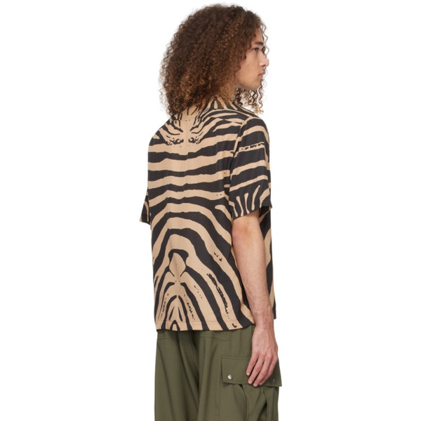  루드 Rhude Black & Tan Zebra Shirt 241923M192010