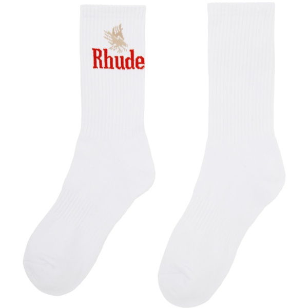  루드 Rhude White Eagles Socks 241923M220000