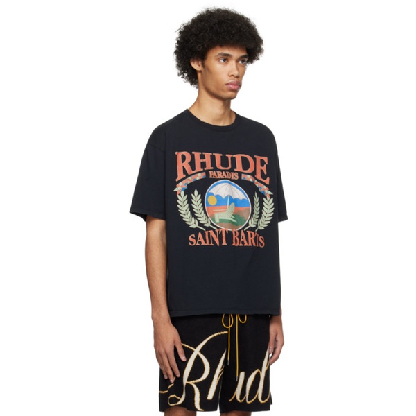  루드 Rhude Black Beach Chair T-Shirt 241923M213032