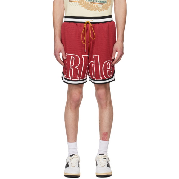  루드 Rhude Red Court Shorts 241923M193024