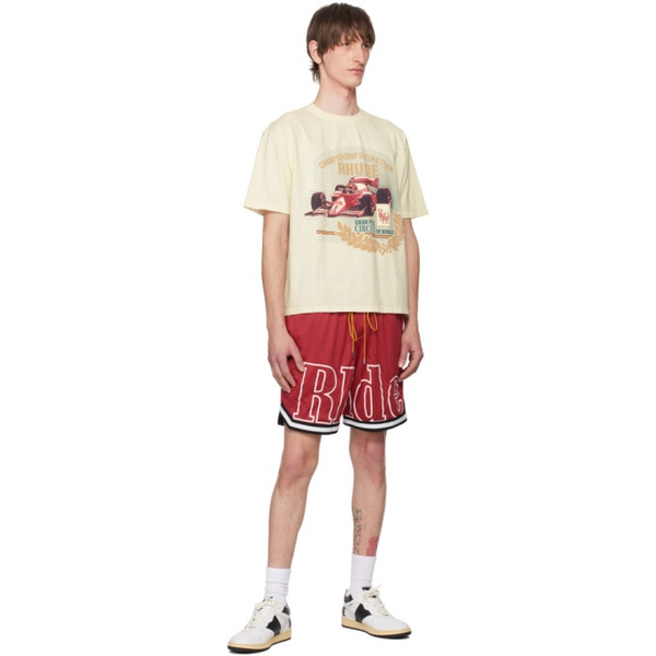  루드 Rhude Red Court Shorts 241923M193024