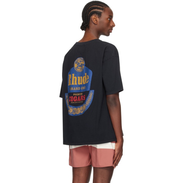  루드 Rhude SSENSE Exclusive Black Grand Cru T-Shirt 241923M213047