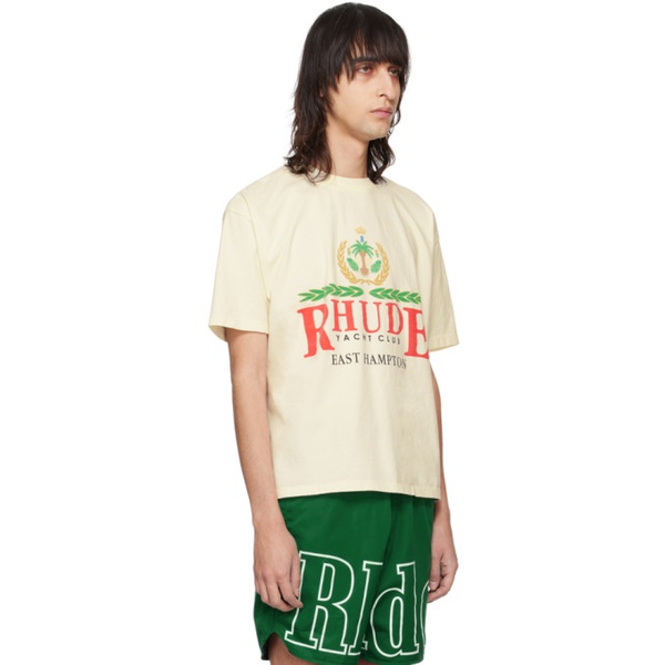  루드 Rhude 오프화이트 Off-White East Hampton Crest T-Shirt 241923M213056