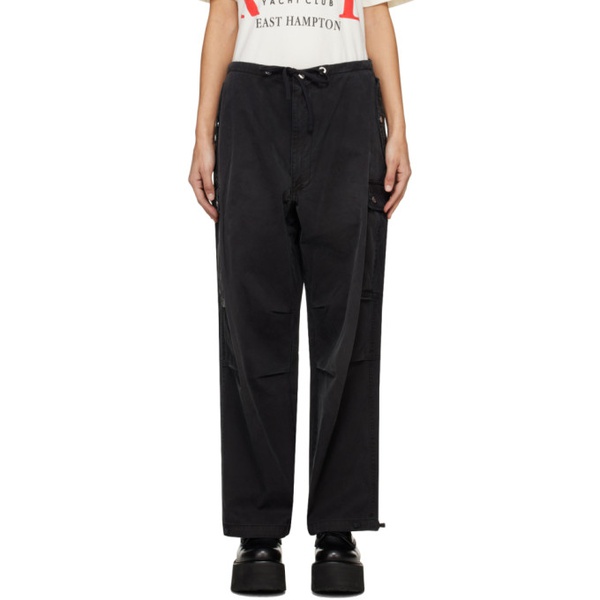  루드 Rhude SSENSE Exclusive Black Parachute Trousers 241923F087005