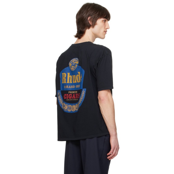  루드 Rhude Black Grand Cru T-Shirt 241923M213058