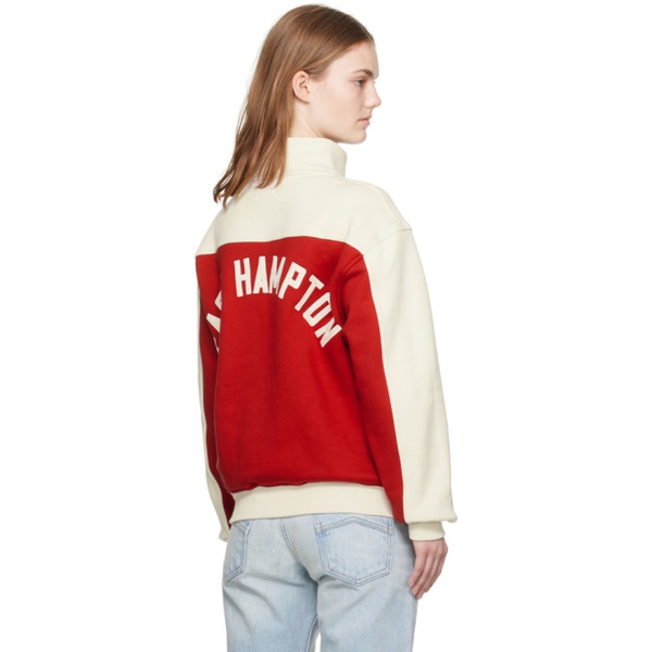  루드 Rhude Red & 오프화이트 Off-White Paneled Sweatshirt 241923F097011