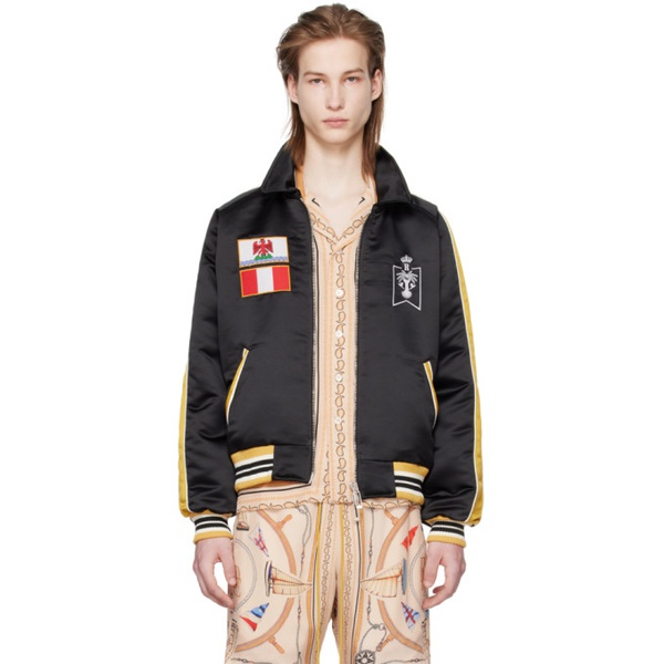  루드 Rhude Black Le Soleil Bomber Jacket 241923M175011