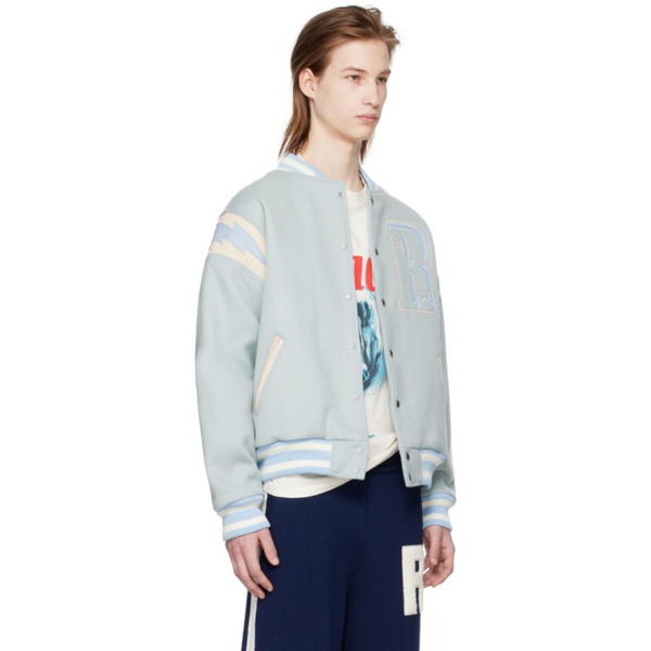  루드 Rhude Blue Lightning Bomber Jacket 241923M175012