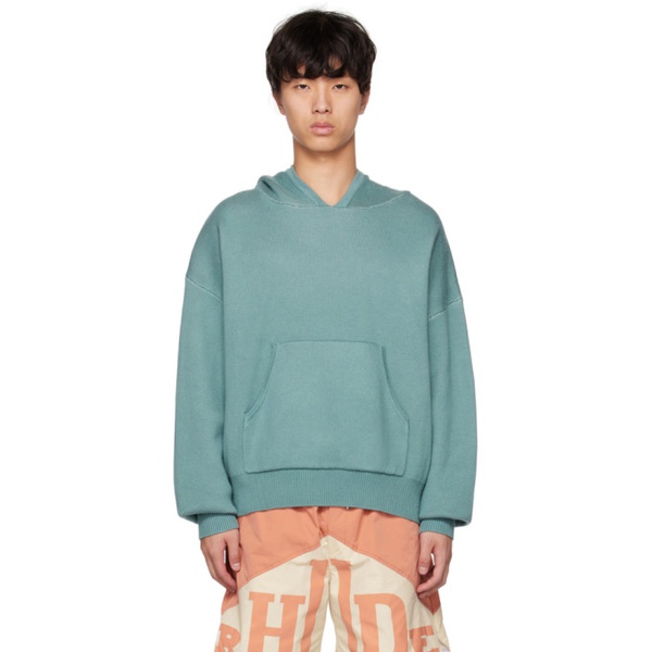  루드 Rhude Green Jacquard Hoodie 231923M202005