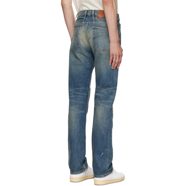  루드 Rhude Indigo Distressed Jeans 232923M186003