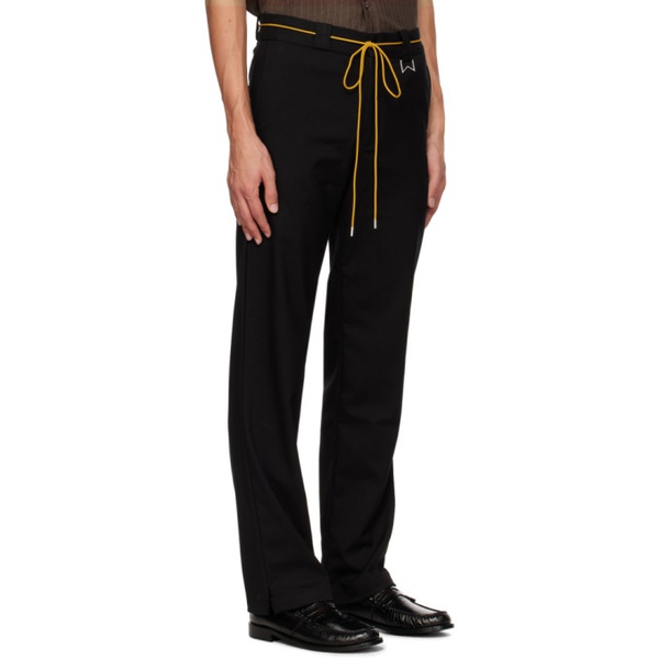  루드 Rhude Black Drawstring Trousers 232923M191002