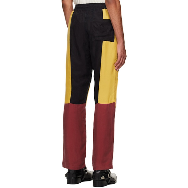  루드 Rhude Yellow & Burgundy Paneled Trousers 232923M191014