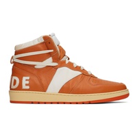 루드 Rhude Orange & White Rhecess Hi Sneakers 231923M236004