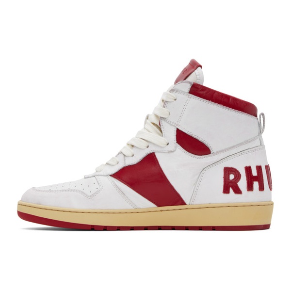  루드 Rhude White Rhecess-Hi Sneakers 232923M236002