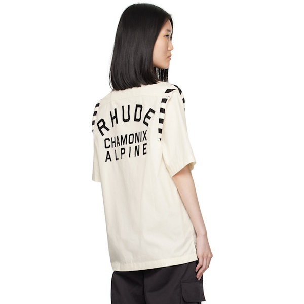  루드 Rhude 오프화이트 Off-White & Black Chamonix Alpine Shirt 242923F109002