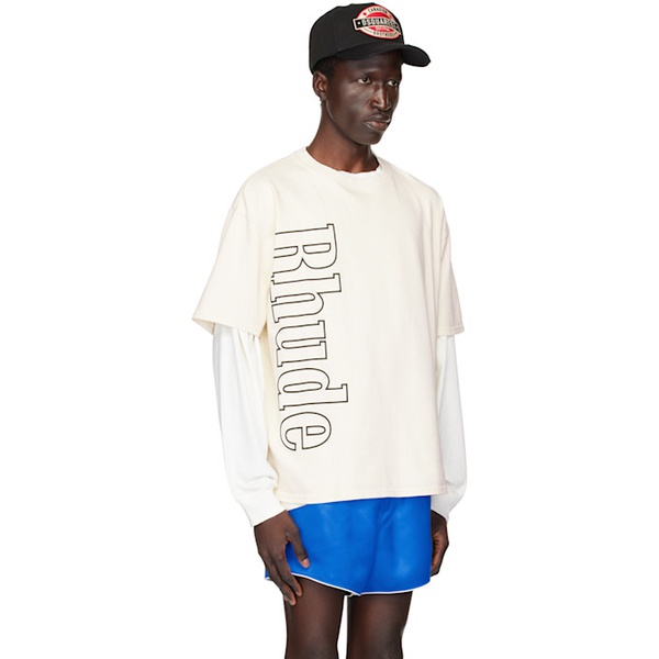  루드 Rhude 오프화이트 Off-White Side Logo T-Shirt 242923M213012
