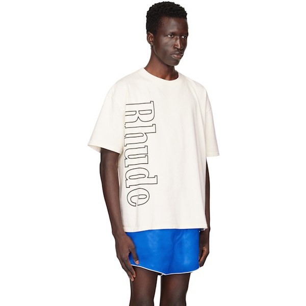  루드 Rhude 오프화이트 Off-White Side Logo T-Shirt 242923M213012