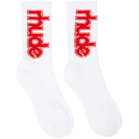 White 루드 Rhude Ski Club Socks 242923M220001
