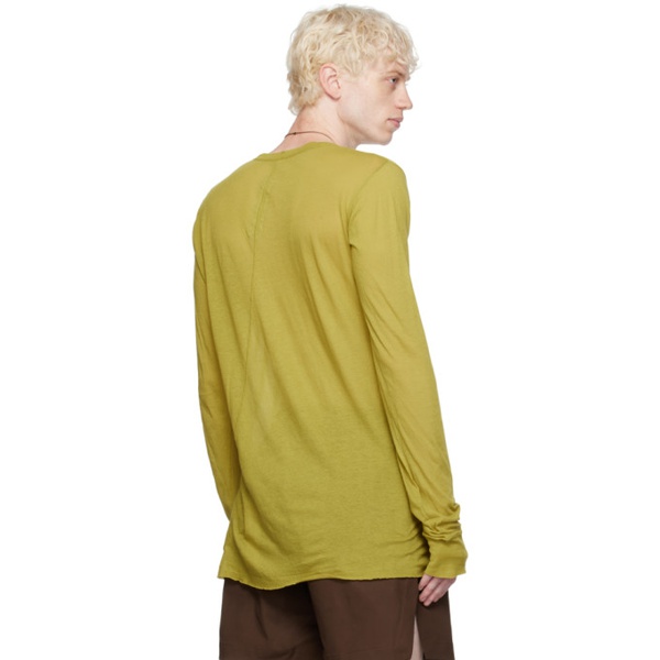  릭 오웬스 Rick Owens Yellow Basic Long Sleeve T-Shirt 232232M213096