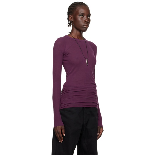  릭 오웬스 Rick Owens SSENSE Exclusive Purple KEMBRA PFAHLER 에디트 Edition Long Sleeve T-Shirt 232232F110033