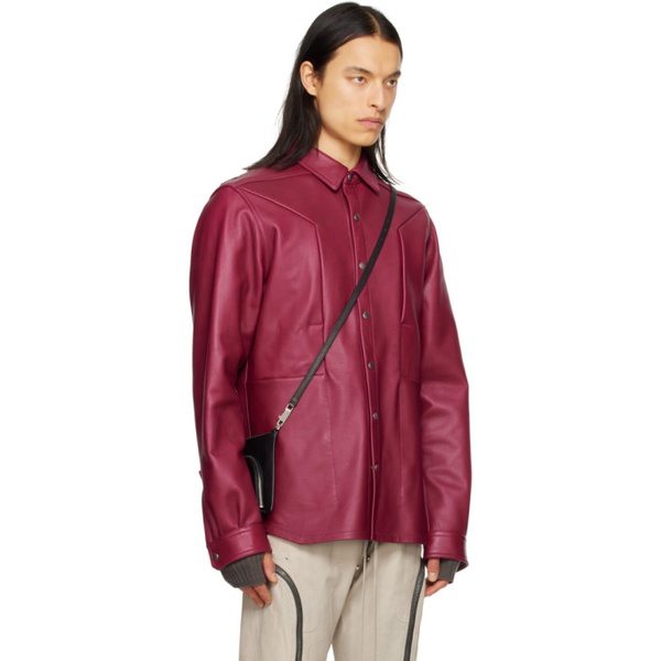  릭 오웬스 Rick Owens Pink Fogpocket Leather Jacket 231232M181008