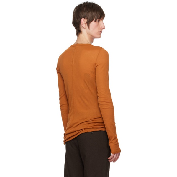  릭 오웬스 Rick Owens Orange Rib Long Sleeve T-Shirt 241232M213034