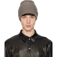 릭 오웬스 Rick Owens Gray Ribbed Beanie 241232M138007