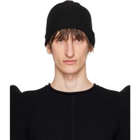 릭 오웬스 Rick Owens Black Ribbed Beanie 241232M138008