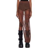 릭 오웬스 Rick Owens Brown Spider Ziggy Maxi Skirt 241232F093006